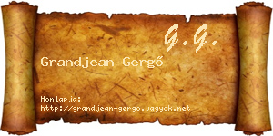 Grandjean Gergő névjegykártya