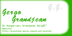 gergo grandjean business card